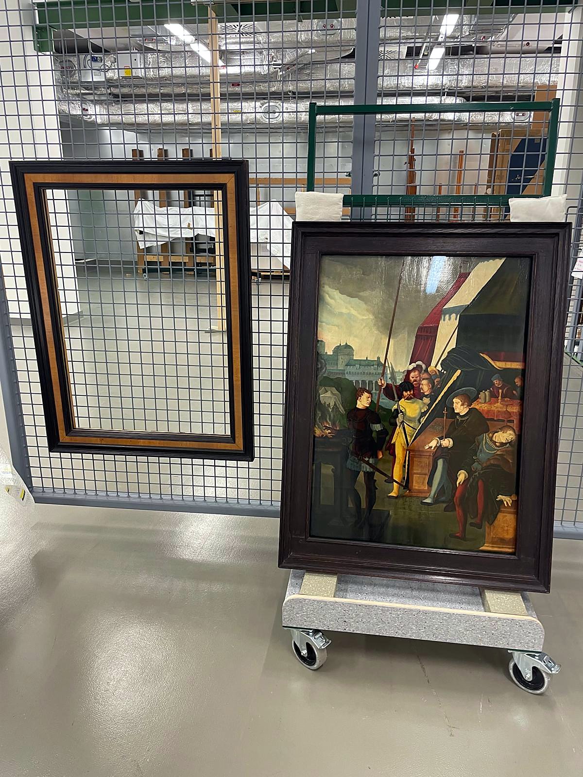 Historische Rahmen im Museumsdepot